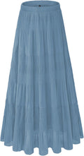 Women's Chiffon White Flowy Maxi Skirt - Pleated A Line Fall 2025