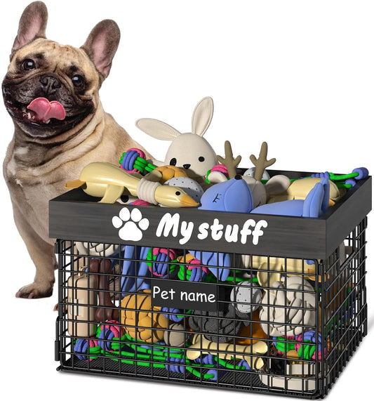 Durable Dog Toy Bin Storage Box for Organizing Pet Toys