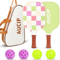 Pickleball Paddles Set of 2 with Fiberglass and Honeycomb Core