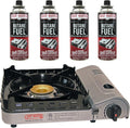 Chef Master 15,000 BTU Butane Portable Camp Stove + Fuel - Reliable