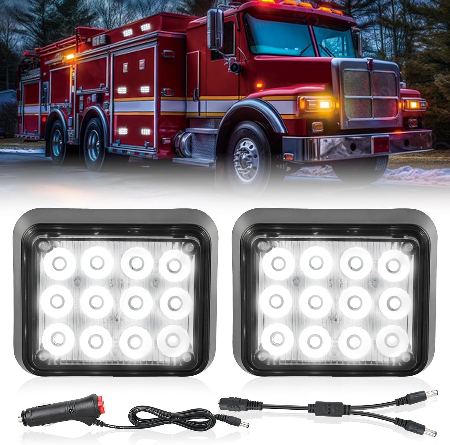 Nilight 12LED Magnetic Wireless Trailer Lights for Safety