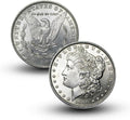 Antique 1890 S Morgan Silver Dollar Coins - Reproduction Vintage Set