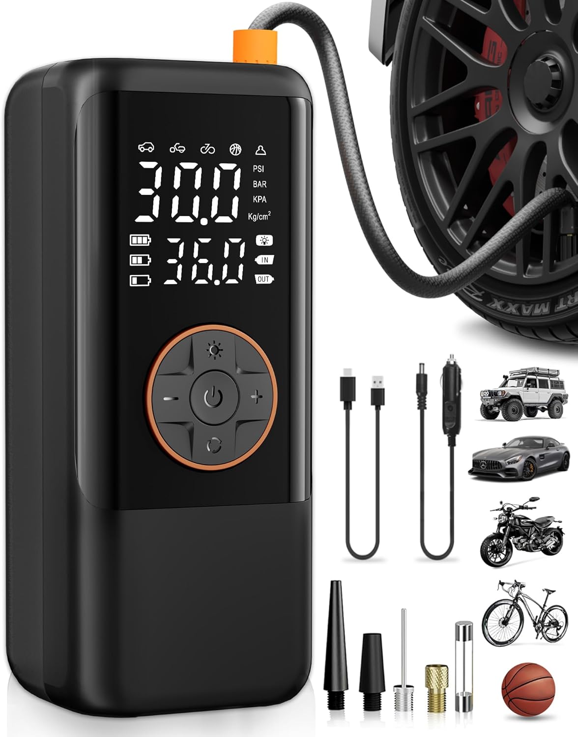MAKELIFT Portable Tire Inflator - Quick 150PSI Pump