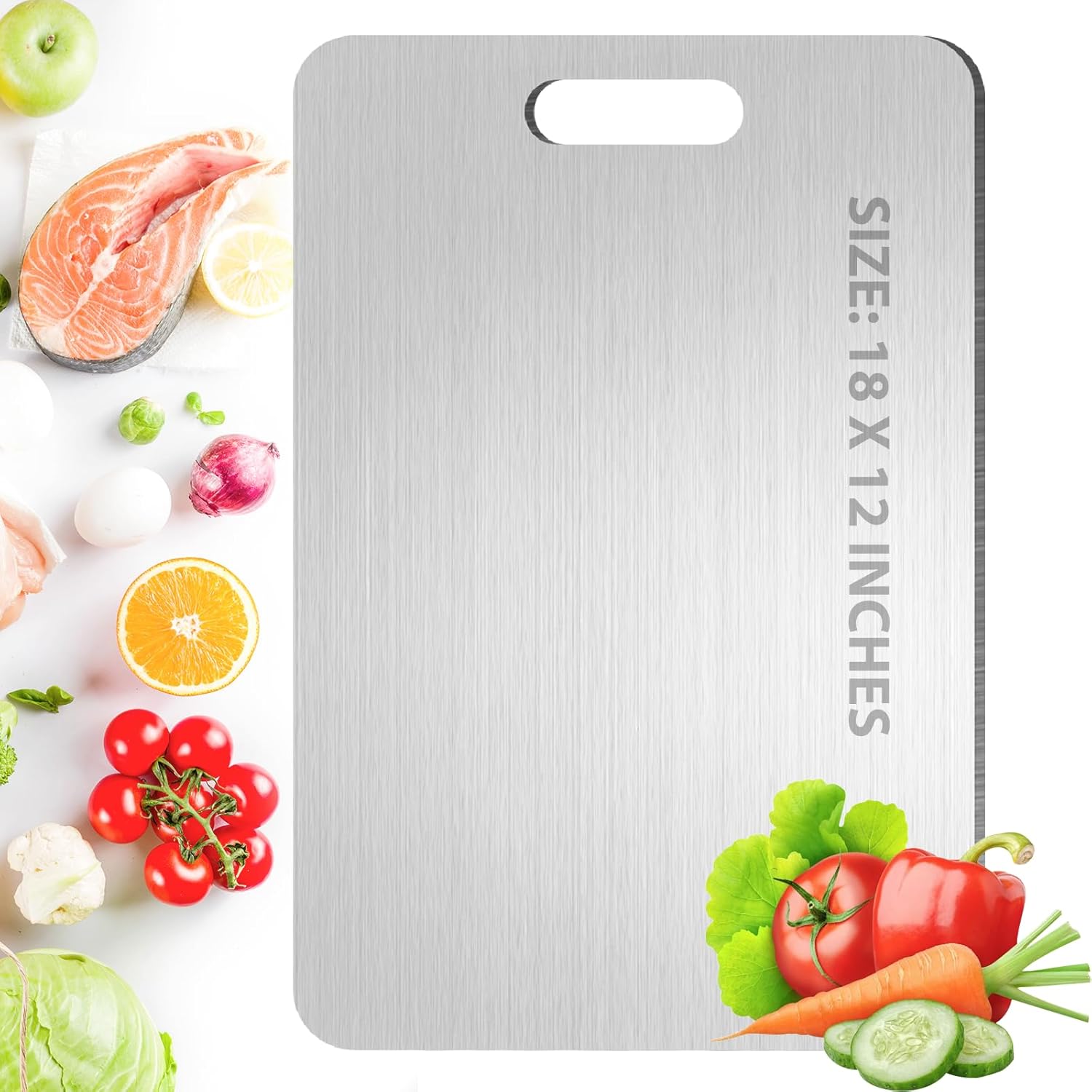 Titanium Cutting Board for Kitchen - 100% Pure Titanware Board