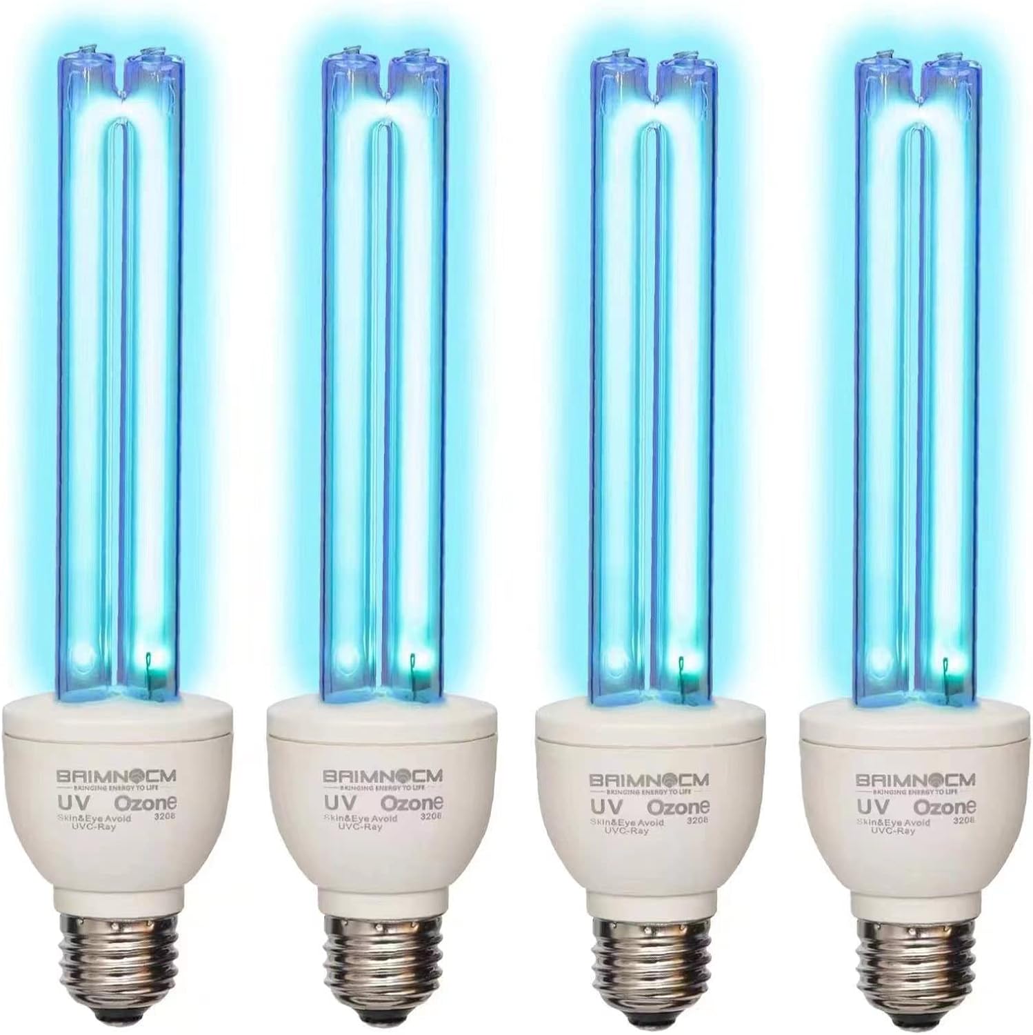 BAIMNOCM 4 Pack 25 Watt UV Light Bulb with Ozone for Home