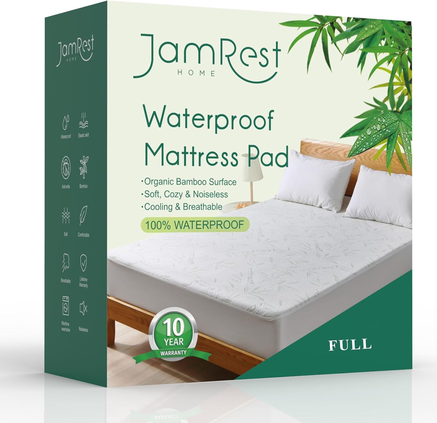 Waterproof Mattress Protector Full Size for Cooling Comfort