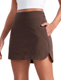CRZ YOGA High Waisted Dolphin Golf Skort - Mini Lined A Line