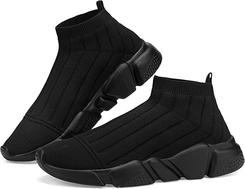 Santiro Mens Walking Shoes: Breathable Knit Slip On Sneakers