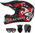 SPARK DOT Youth Motocross Helmet 4Pc Set - Full Face Protection