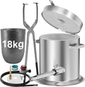 Nelyrho 18KG Flip Top Propane Melting Furnace for Metal Smelting