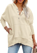 Women's Oversized Button Up Hoodie Pullover - Soft Loose Fit