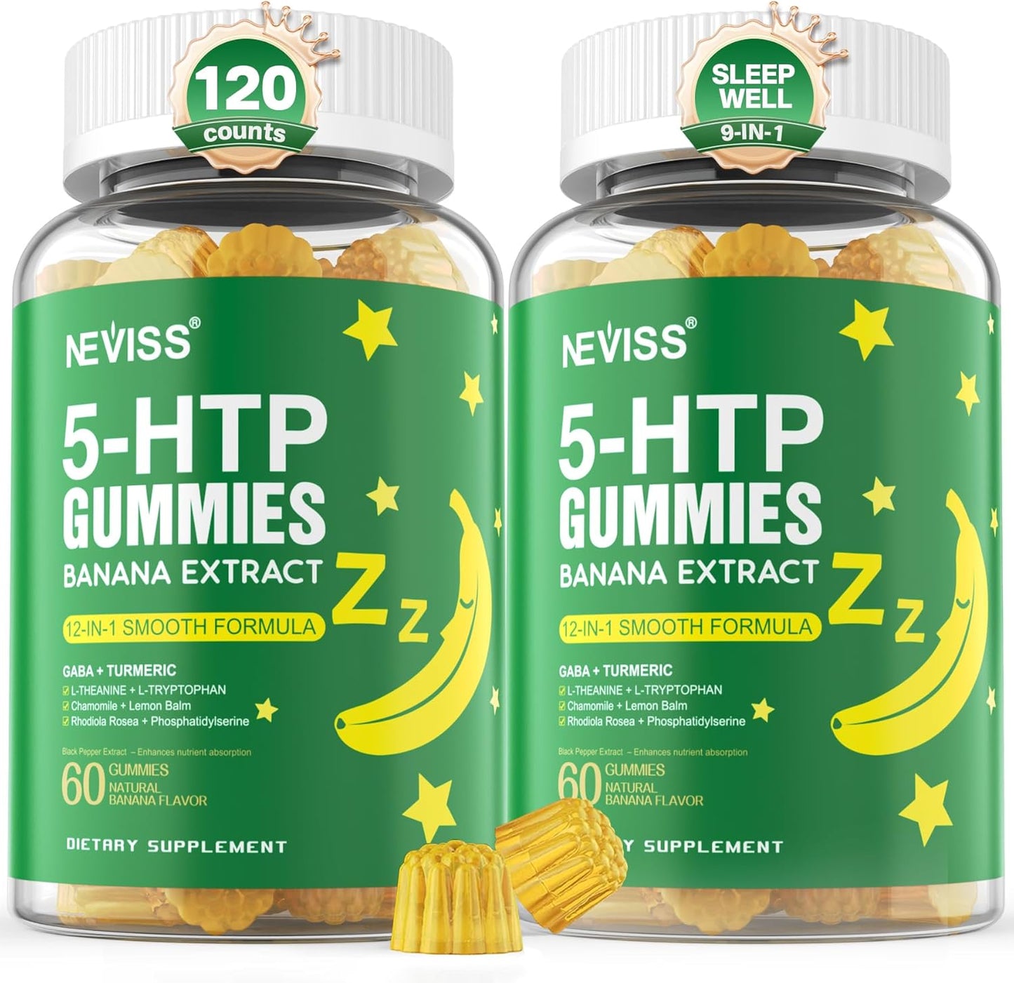 5-HTP Gummies with GABA for Natural Relaxation and Rest