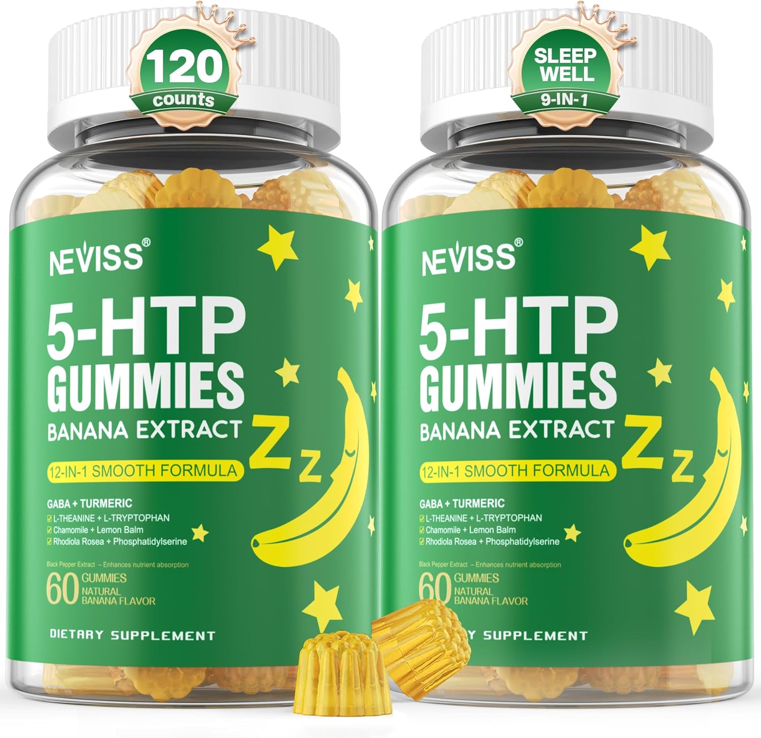 5-HTP Gummies with GABA for Natural Relaxation and Rest