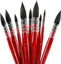 Grabie Professional Watercolor Paint Brushes, 9 Pc Set - Versatile
