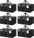 Extra Heavy Duty Large Moving Bags 6 Pack - Durable Storage Totes