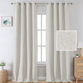 H.VERSAILTEX Heather Natural Linen Blackout Curtains 84 in