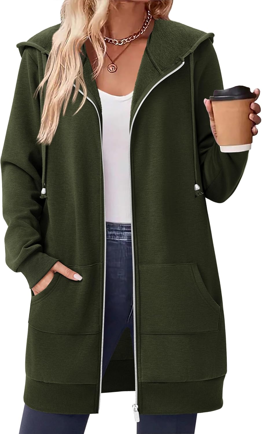 Zeagoo Women's Zip Up Hoodies for Fall and Winter Wear