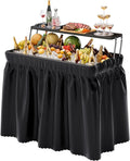 Outdoor Ice Cooler Folding Table with Extra Storage Shelf - Party