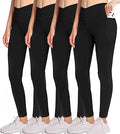 Girls Yoga Leggings with Pockets 4 Pack - Tummy Control Activewear