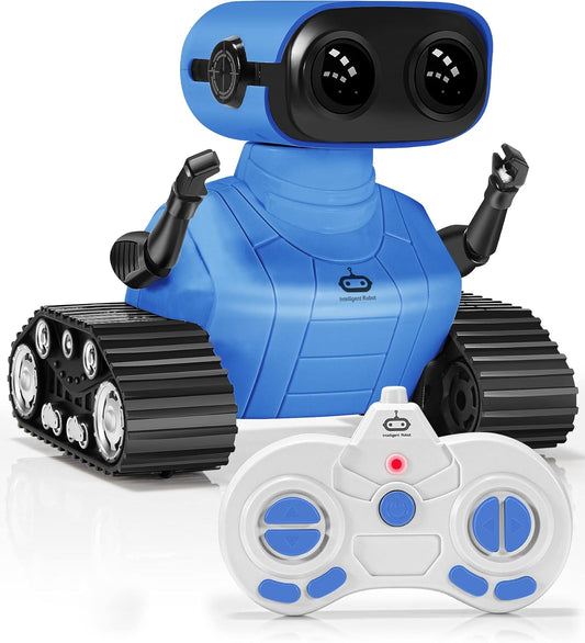 Rechargeable RC Robot: Fun Music & LED Eyes - Ages 3+