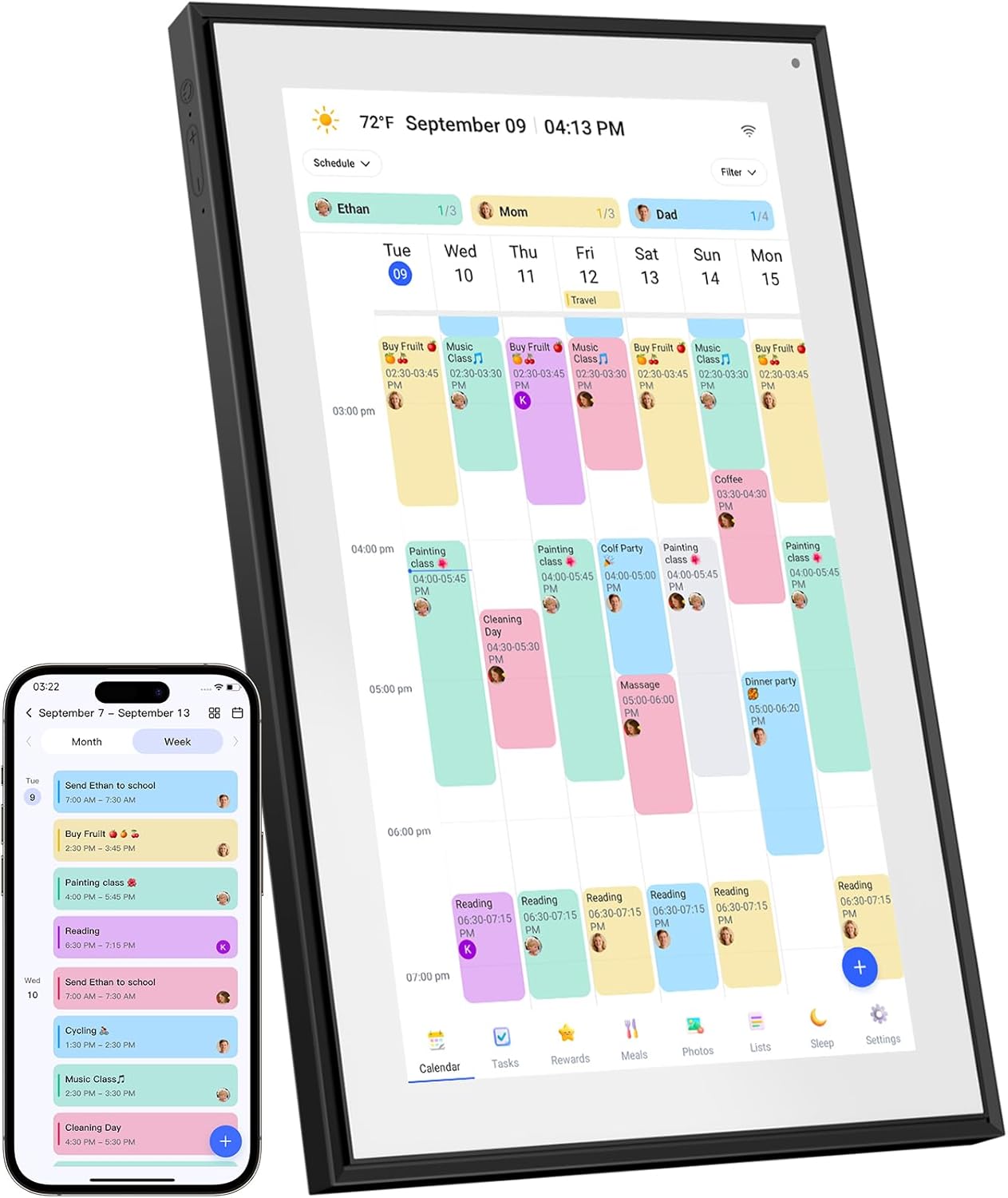15.6 Inch Digital Calendar Wall Planner for Family Schedules