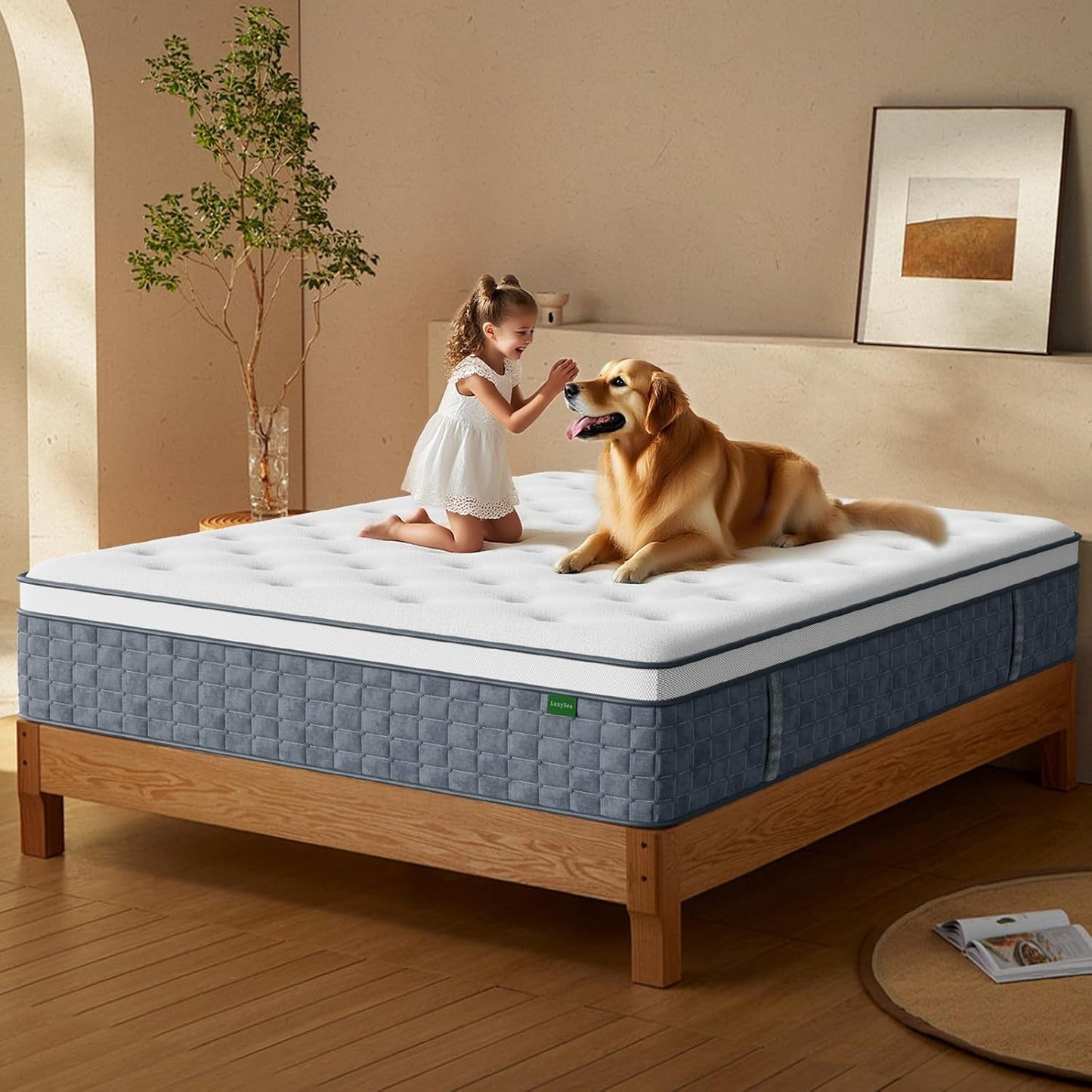 Queen Mattress with Pocket Springs for Silent Sleep & Comfort