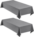 Faux Linen Tablecloths 2-Pack for Rectangle Tables - Darkgrey 60x104