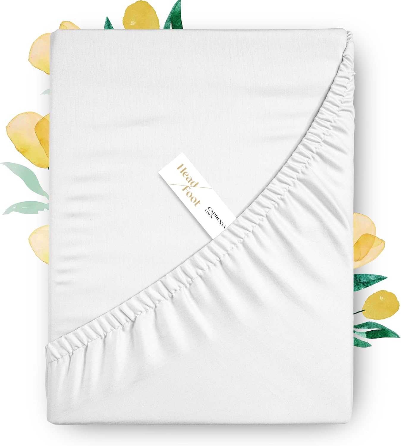 Carressa Linen King Fitted Sheet - 100% Egyptian Cotton Luxury