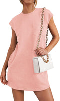 PRETTYGARDEN Womens Summer Short T Shirt Dress Cap Sleeve - Casual