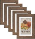 VCK 5x7 Picture Frame 5 Pack - Natural Brown Walnut Wood