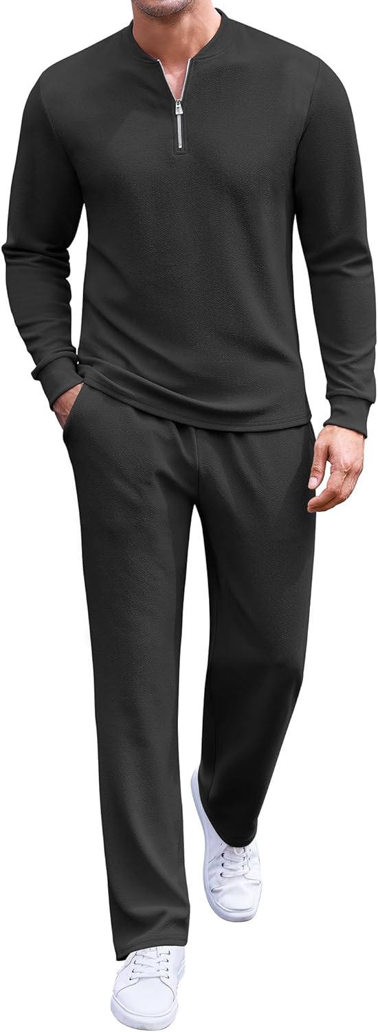 COOFANDY Men's 2 Piece Tracksuit Set for Casual Sports Style