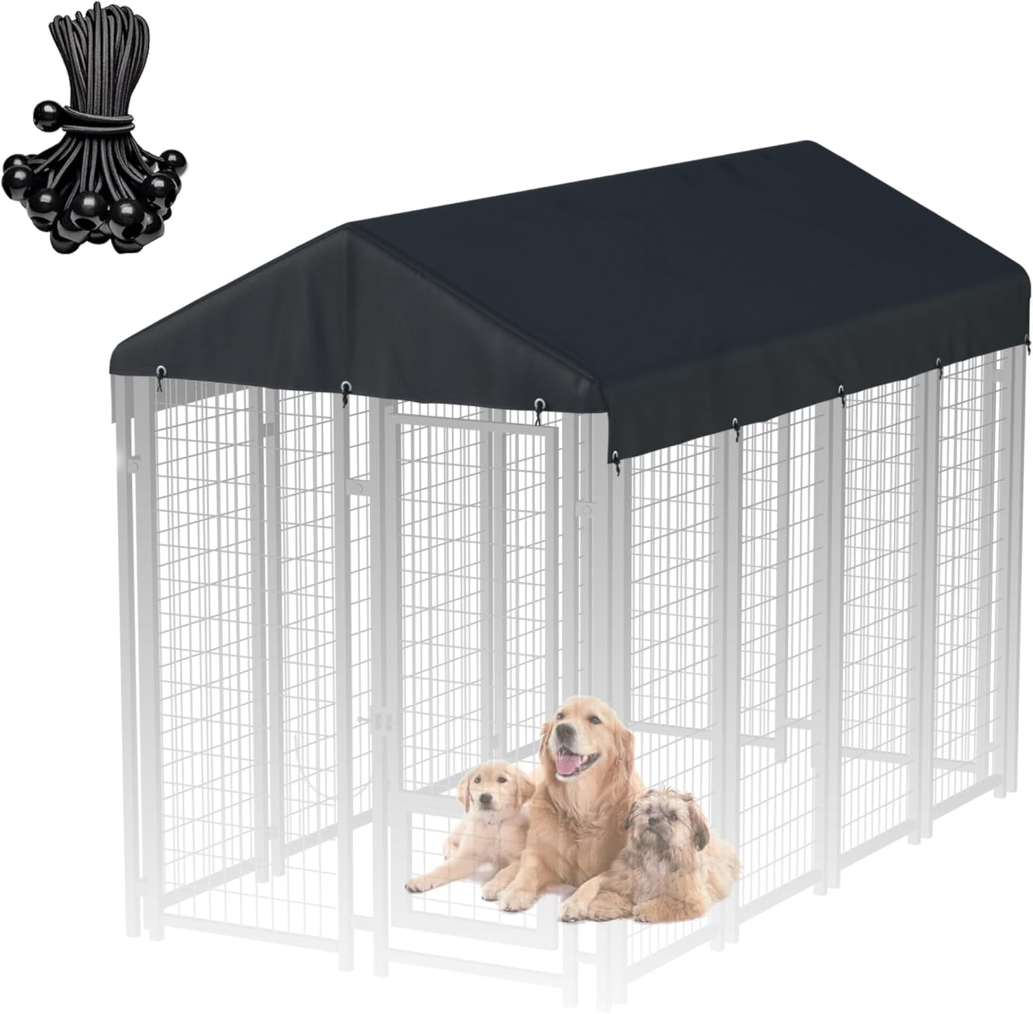Heavy Duty Waterproof Outdoor Dog Kennel Cover 5ftW x 10ftL
