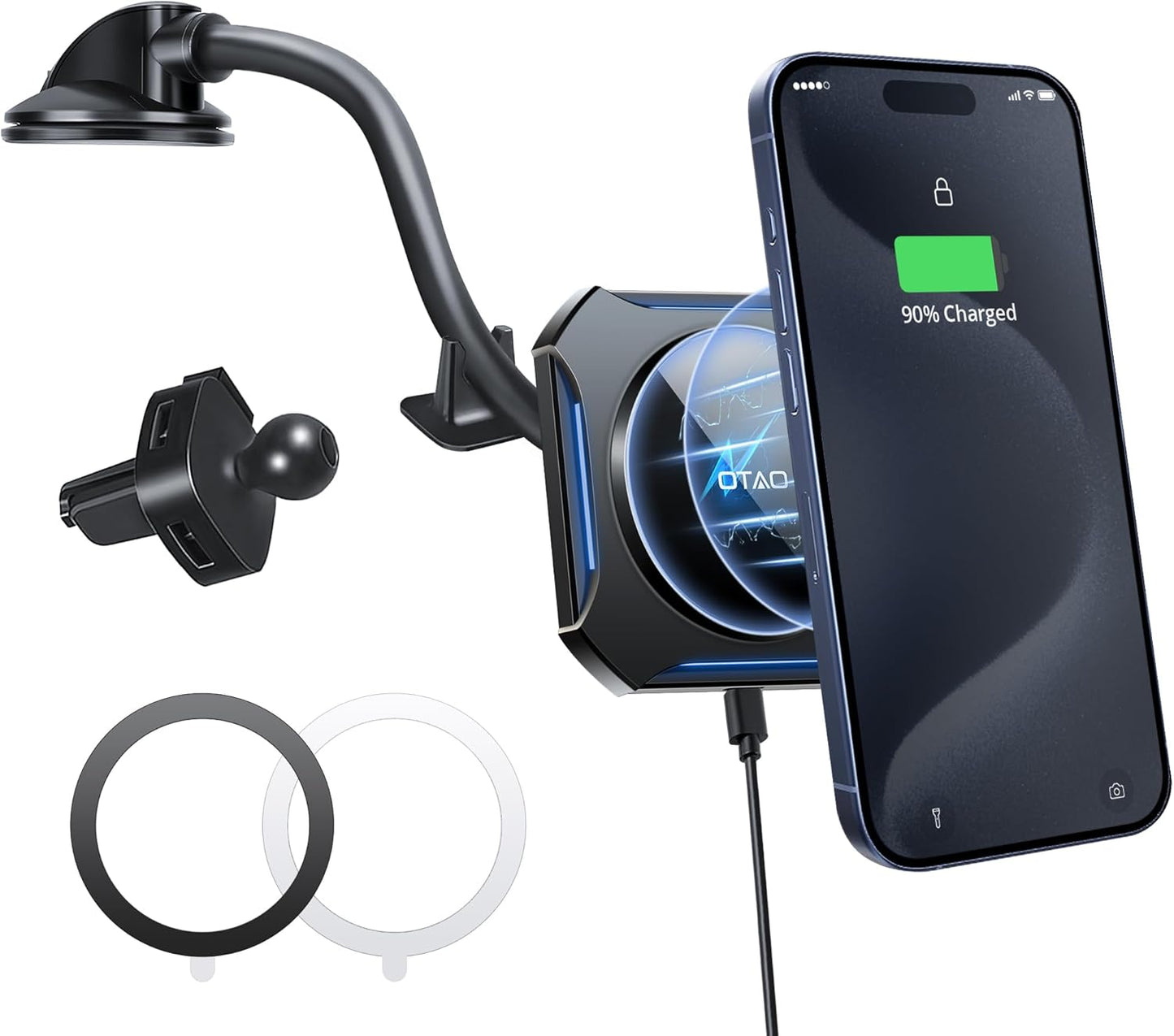 Fast Wireless Car Charger for iPhone
