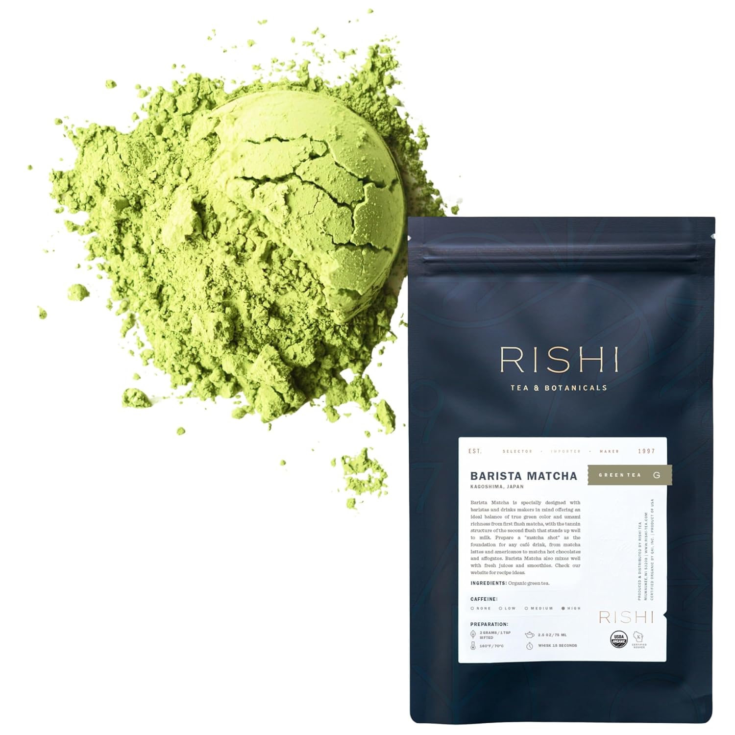 Rishi Tea Barista Matcha - Organic Japanese Green Tea Powder