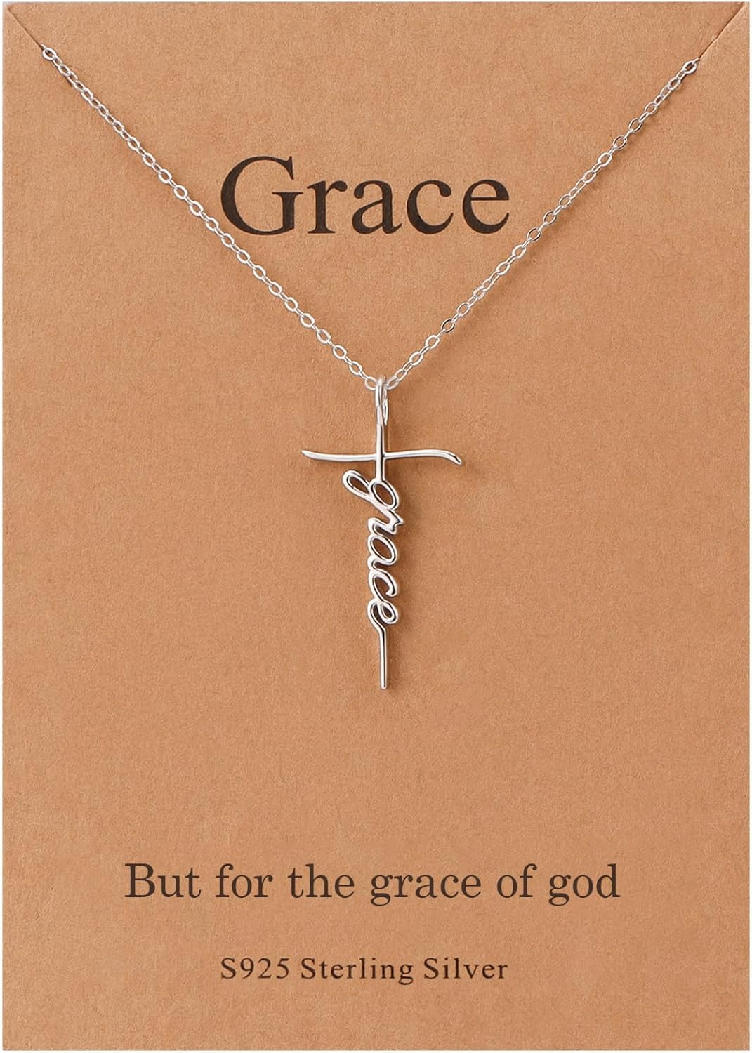 Lcherry Faith Cross Pendant Necklace for Women - Religious Gift