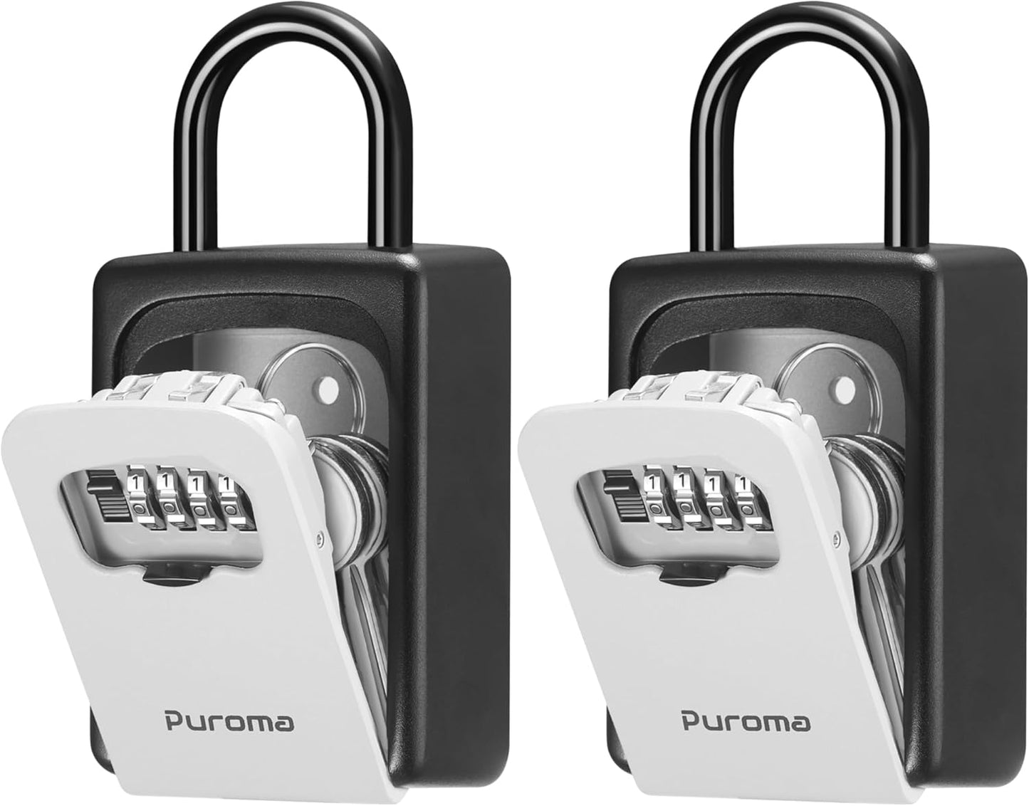 Puroma Lock Box for Keys - Large Resettable Combination Safe