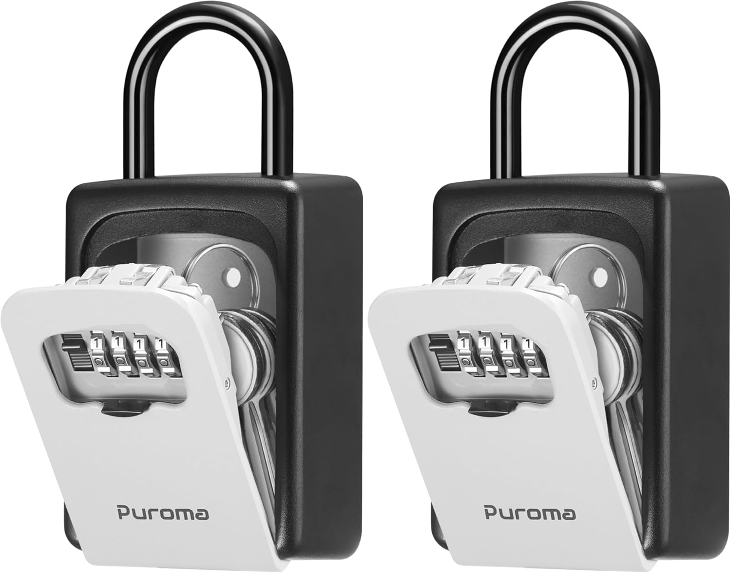 Puroma Lock Box for Keys - Large Resettable Combination Safe
