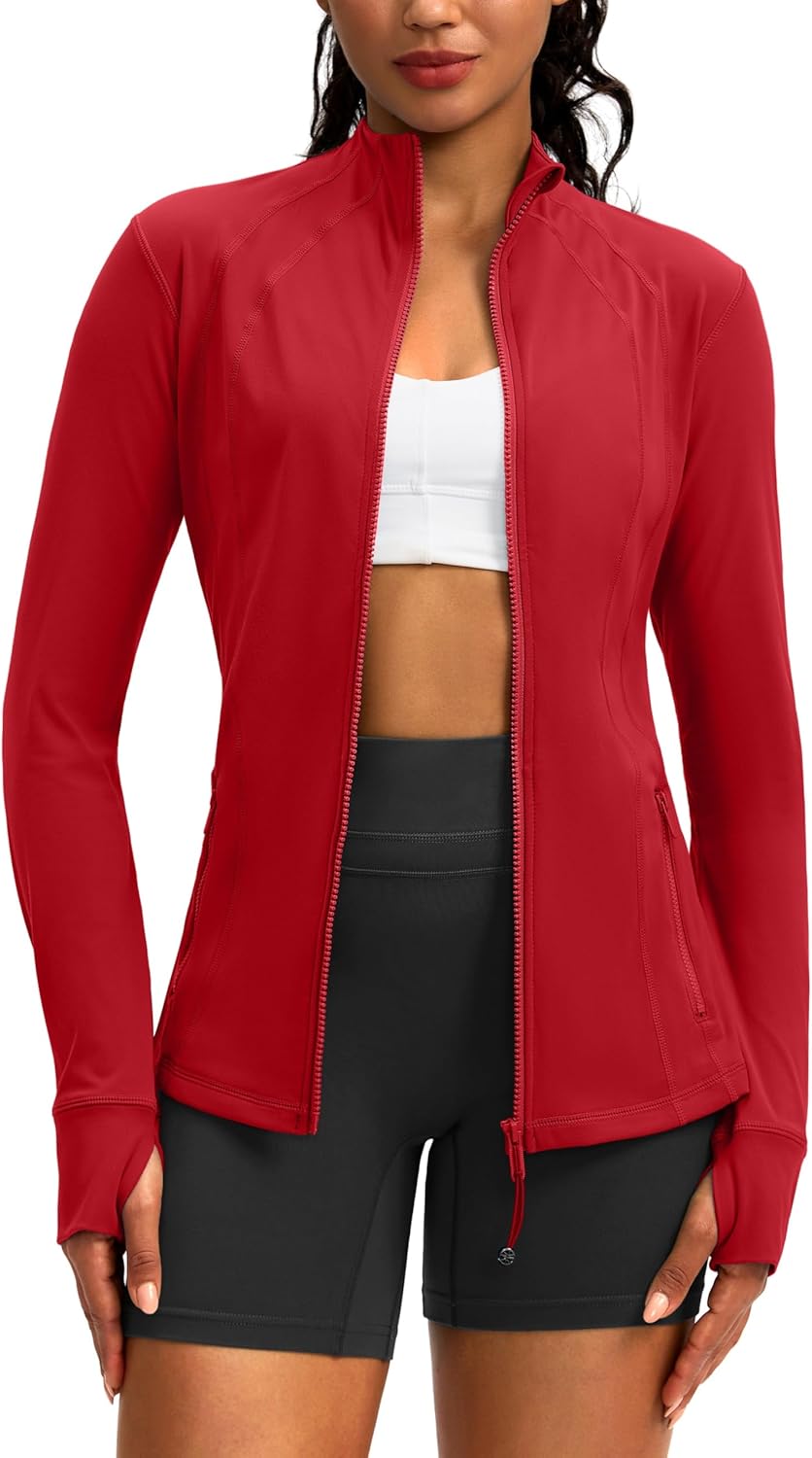 Women's Workout Jackets with 4 Pockets for Yoga and Running