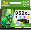 952 XL Compatible Replacement Ink Cartridges 4-Pack - High Yield Combo