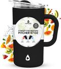 67oz Stainless Steel Insulated Pitcher With Lid - Double Walled Vacuum