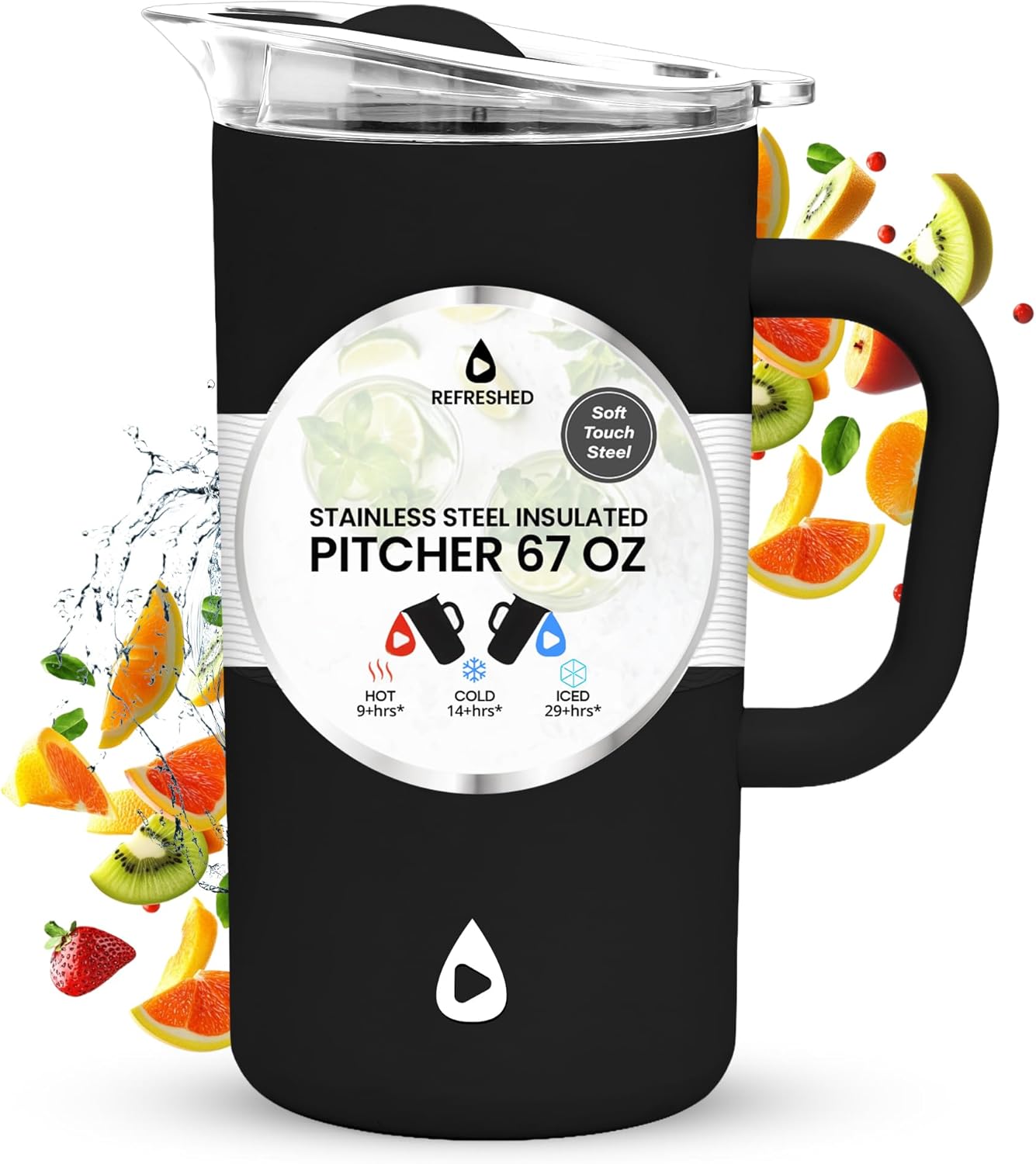 Stainless Steel Insulated Pitcher - 67oz Vacuum Pitcher