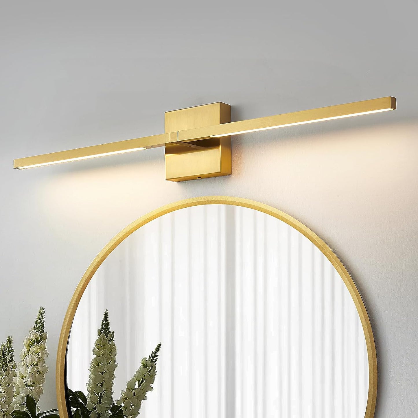 Gold Bathroom Vanity Light Fixtures - Modern 30 inch LED Sconce