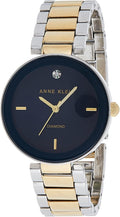 Anne Klein Women's Navy Sunray Diamond Dial Bracelet Watch - Two-Tone