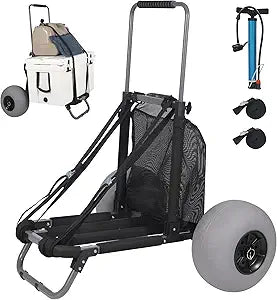REDCAMP Beach Cart with Balloon Wheels for Easy Transport