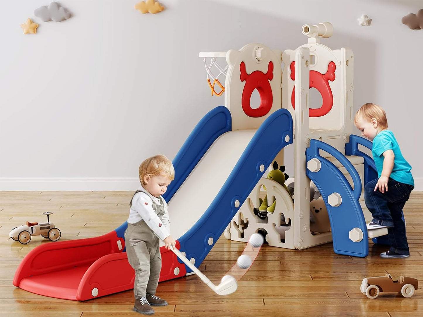 Toddler Slide Playset with 7 Activities for Fun and Safety