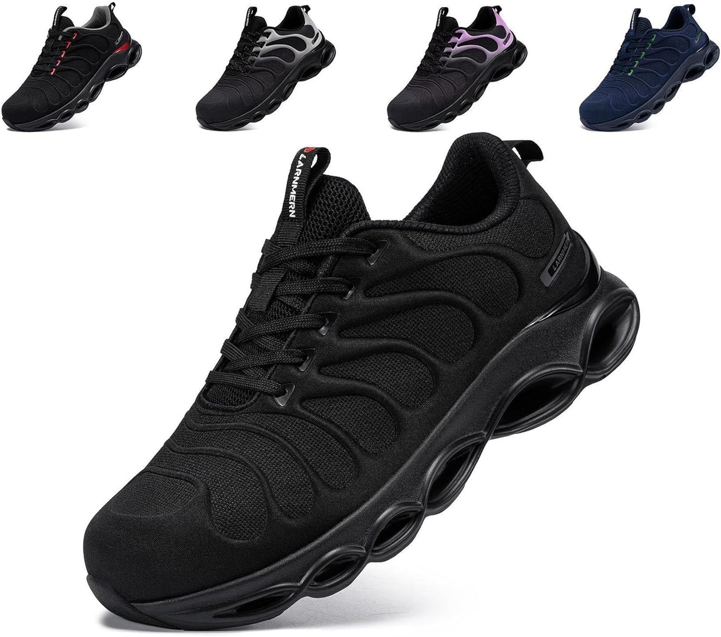 LARNMERN Steel Toe Shoes for Men Women Lightweight Safety Sneakers
