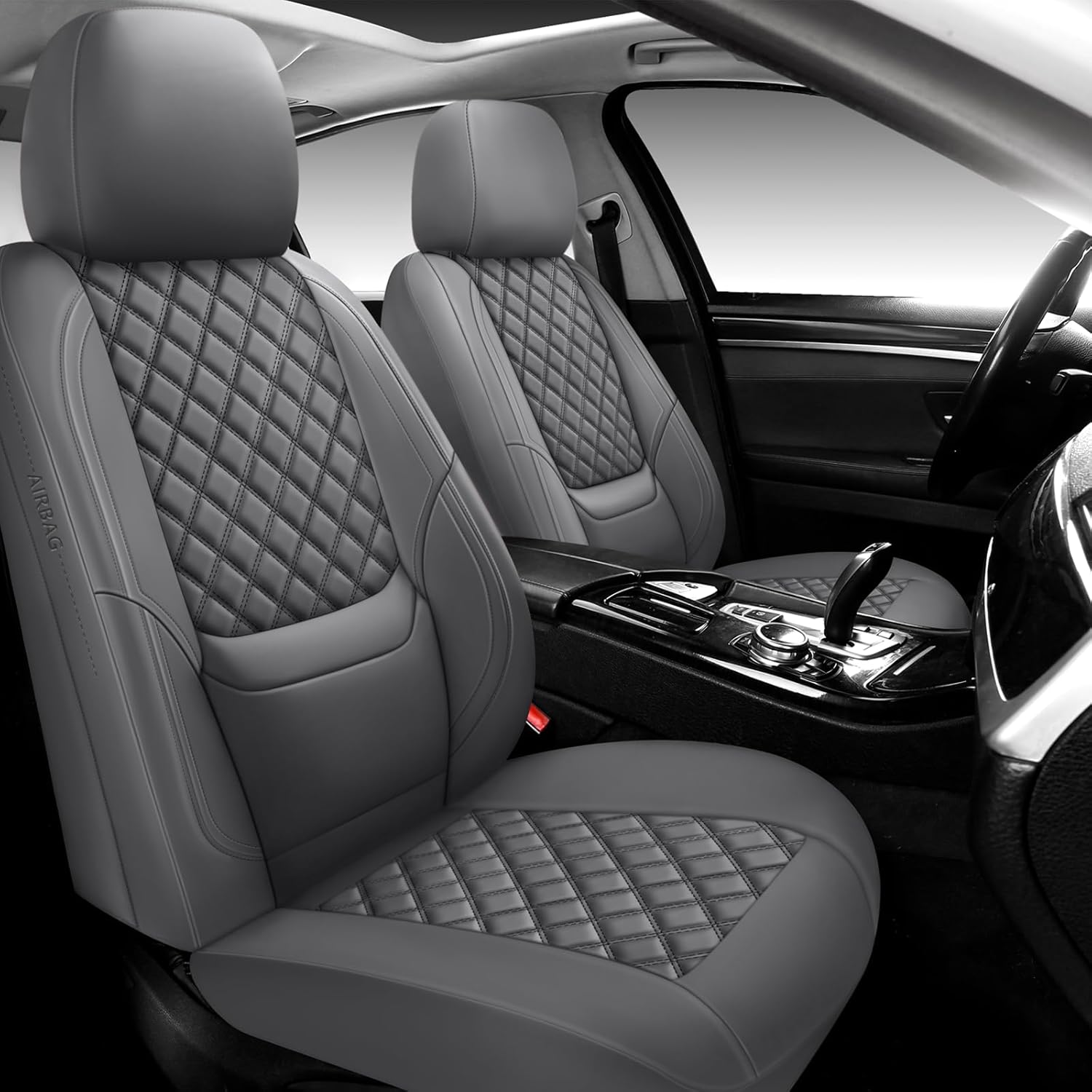 NS YOLO Full Coverage Leather Car Seat Covers for 5 Seats