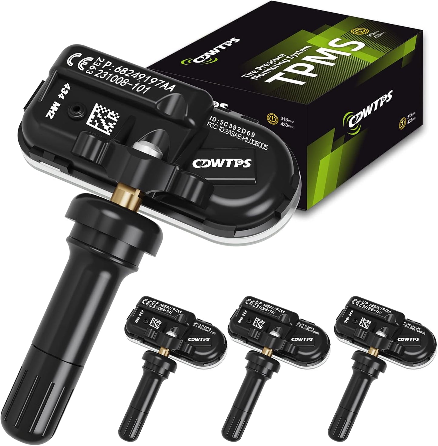 TPMS Sensor Dodge 4-Pack for Jeep Cherokee and RAM Vehicles
