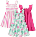 Girl Toddler Dresses Multipack - Sleeveless Flamingo & Stripes