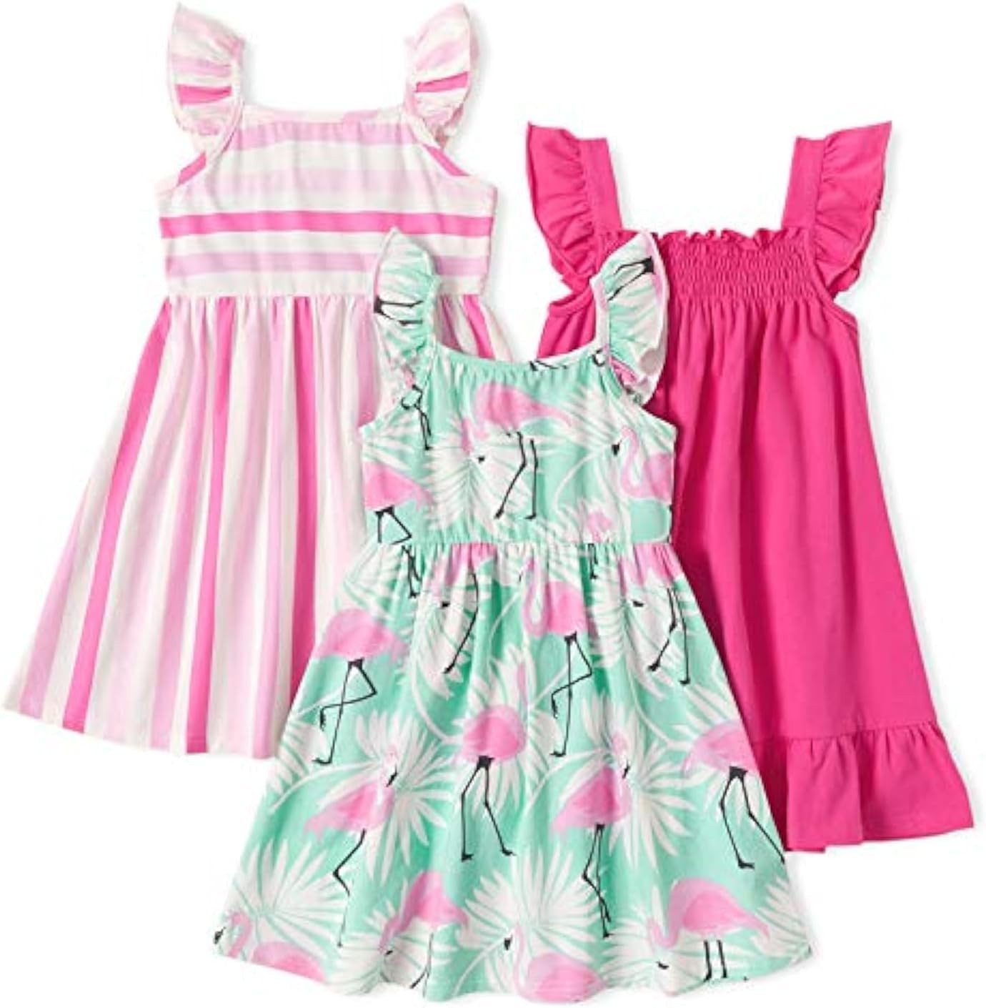 PATPAT Multipack Girl Toddler Dresses for Festivals and Casual Wear